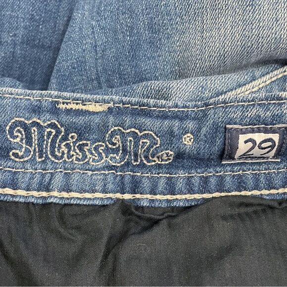 Miss Me Y2K Jeans Bling Rhinestone Angel Wing Bootcut Medium Wash JP5086 Size 29 - Picture 7 of 16